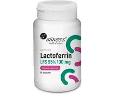 Aliness Laktoferino LFS 95 % 100 mg maisto papildas 60 kapsulių