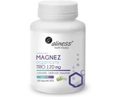 Aliness Organinis magnio trio 120 mg maisto papildas 100 kapsulių