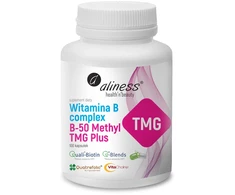 Aliness Vitamino B kompleksas B-50 metil TMG Plus maisto papildas 100 kapsulių