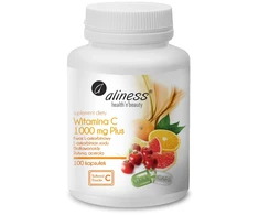 Aliness Maisto papildas su vitaminu C 1000 mg Plus, 100 kapsulių