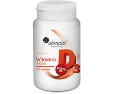 Aliness Vitamino D3 FORTE aliejus 4000 TV maisto papildas 120 kapsulių