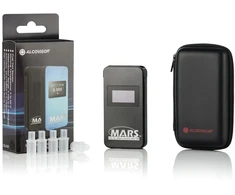 Elektrocheminis alkotesteris „Mars Bluetooth“ su juodais dažais