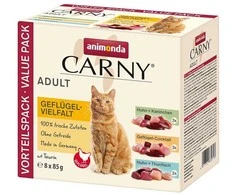 ANIMONDA Carny Adult paukštienos mišinys - šlapias kačių ėdalas - 8x85g