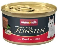 Animoda Kačių Maistas - ANIMONDA Vom Feinsten Mousse Jautiena ir Antiena 85g 11% Baltymų 7% Riebalų