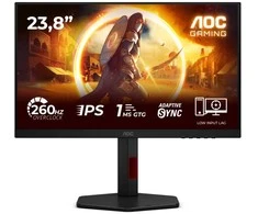Žaidimų monitorius AOC 24G4ZR, 23.8" Full HD (1920x1080) Fast IPS, 260Hz (OC), 0.3ms MPRT, HDR10, Adaptive Sync