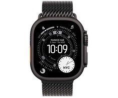 Išmanusis laikrodis Apple „Watch Ultra 3 GPS + Cellular“, 49 mm, juodo titano korpusas | Juodas titano Milano apyrankės dirželis – S