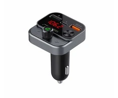 ART transmiter FM bluetooth 5.0 + USB A QC3.0 + Typ C (total 30W) FM-84B juodas