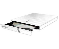 DVD įrašytuvas ASUS SDRW-08D2S-U lite USB 2.0 išorinis baltas