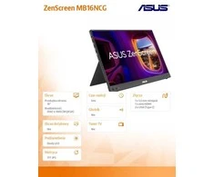 Monitorius ASUS ZenScreen MB16NCG - 155Hz | 2560 x 1600 | IPS | 16"