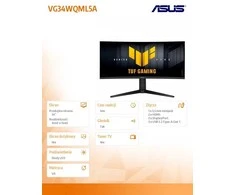 Monitorius ASUS VG34WQML5A - 250Hz | UWQHD | VA | 34"