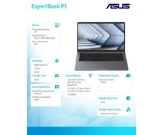Nešiojamas kompiuteris Asus ExpertBook PM3 Ryzen AI 5 330 / 16 GB / 512 GB / W11 (PM3606CKA-MB0200W)