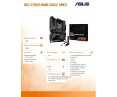 Pagrindinė plokštė ASUS ROG CROSSHAIR X870E APEX AMD X870E Socket AM5 ATX