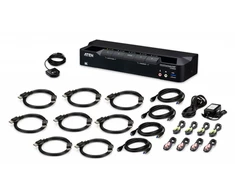 Aten Przełącznik kvmp 4 porty usb 3.0 8k dp dual display