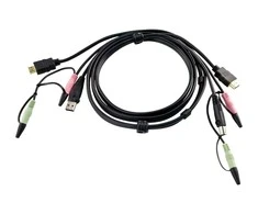 ATEN 2L-7D02UH ATEN USB HDMI su garso KVM kabeliu - 1,8 m