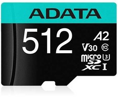 Adata premier pro 512 gb uhs1 u3 v30 a2 + adapter