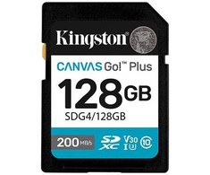 Atminties kortelė Karta pamięci kingston canvas go plus sdg4/128gb (128gb; class u3, v30; karta pamięci)