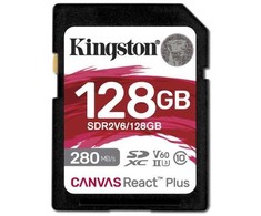 Kingston SD atminties kortelė 128GB React Plus 280/100/MB/s U3 V60
