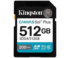 Atminties kortelė Karta pamięci kingston canvas go plus sdg4/512gb (512gb; class u3, v30; karta pamięci)