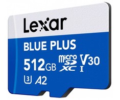 Atminties kortelė Karta Lexar Mėlyna Plus Micro SDXC 512 GB Class 10 UHS-I/U3 A2 V30 (LMSBLPL512G-BNANG)
