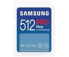 Atminties kortelė Samsung PRO Plus SDXC 512GB UHS-I U3 [Rašyti 130MB/s Skaityti 180MB/s] v 2023