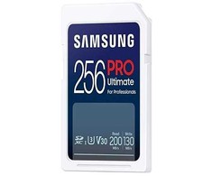 Atminties kortelė Samsung PRO Ultimate SDXC 256GB UHS-I U3 [Rašymas 130MB/s Skaitymas 200MB/s] su skaitytuvu