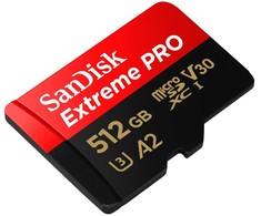 Atminties kortelė Sandisk extreme pro microsdxc 512gb 200/140 mb/s a2