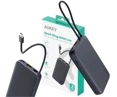 Aukey Pb-y53p išorinė baterija 10000 mAh 22,5 W 4xUSB kabelis USB-C