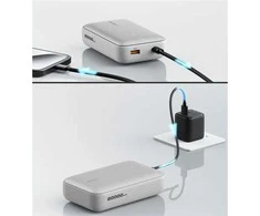 Išorinė baterija Aukey Išorinė baterija „Spark Mini“ 20000mAh 20W USB-C/USB-A, balta