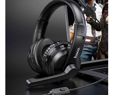 Laisvų rankų įranga Hoco W103 Gaming su mikrofonu juoda (1.2m laidas)