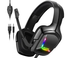 Onikuma Ausinės žaidimams K20 RGB, Juodos
