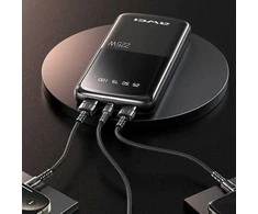 Awei 10000 mAh išorinė baterija p10k 22,5 W 2 USB + USB-C