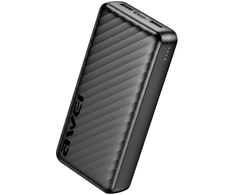 PowerBank AWEI P6K Pro 20000mAh 2xUSB-A/USB-C juodos spalvos