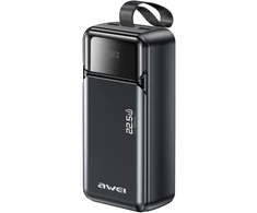 Powerbank Awei PA-105 40000mAh 22,5W PD 3xUSB-C juodos spalvos