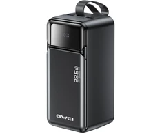 Powerbank Awei PA-106 50000mAh 22,5W PD 3xUSB-C juodos spalvos
