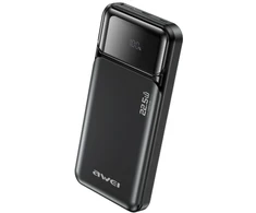Nešiojamoji baterija Awei PA-90 10000mAh 22.5W PD 2xUSB-C, juoda
