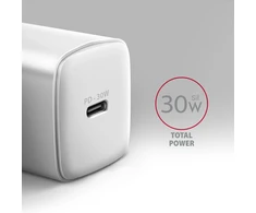 Axagon Acu-pd30w Įkroviklis jungiama į tinklą pd 30w, 1x port usb-c, pd3.0/qc3.0/afc/fcp/apple balta