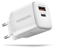 Axagon Acu-pq30w Įkroviklis jungiama į tinklą pd &amp; qc 30w, qc3.0,4.0/afc/fcp/pps/apple balta