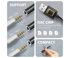 AXAGON ADA-HA USB-A Hi-Res DAC audio adapter