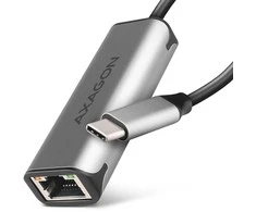 Axagon Ade-25RC 2.5 Gigabit Ethernet tinklo plokštė, Realtek 8156, USB-C 3.2 Gen 1, automatinis diegimas, pilka