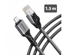 AXAGON ADE-CM15 USB-C 5 Gbps – Gigabit Ethernet adapteris su integruotu CAT6 RJ-45 tinklo kabeliu (1,5 m), Asix AX88179B