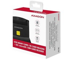 Atminties kortelė Axagon Cre-sm2 ID kortelių skaitytuvas ir sd/microsd/sim usb