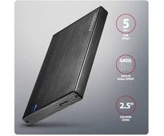 „Axagon EE25-XA6C“ USB-C 5Gbps SATA 6G išorinė dėžutė, skirta 2,5 colio SSD/HDD ALINE dėžutei
