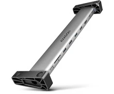 Axagon HMC-10HLS USB šakotuvas 9in1, 5Gbps, 4x USB-A, HDMI 4k/60Hz, Glan, SD/MicroSD, PD 100W, 25cm USB-C kabelis