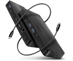Axagon HMC-U4 Wieloportowy šakotuvas USB 12in1, USB 4.0 40Gbps, 3x USB-A, 2x USB-C, Glan, HDMI 8k, DP 8k, PD 100W, HQ Audio 24bit, UHS II SD/MicroSD, 80cm USB-C KA