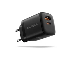 AXAGON ACU-PQ33, GaN tinklo įkroviklis 33 W, USB-A + USB-C, PD3.0/PPS/QC4+/SFC2.0/Apple, juodas