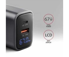 AXAGON sieninis įkroviklis 67 W, USB-A + USB-C, PD3.0/PPS/QC4+/SF | ACU-PQ67D