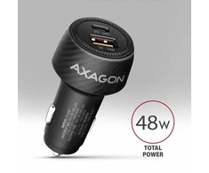 AXAGON Car charger 48W, USB-A + USB-C, PD3.0/PPS/QC4+/SFC | PWC-PQ48