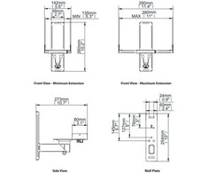 Sieninis laikiklis b tech bt77/w 1mbtg012 garsiakalbiui (balta)