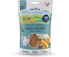 BALTICA Przysmaki Regionów Mėsos juostelės Kalakutiena su moliūgu – skanėstas šuniui – 90 g