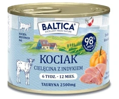 BALTICA Smaki regionów Kitten Veal with kalakutiena – šlapias kačių maistas – 185g